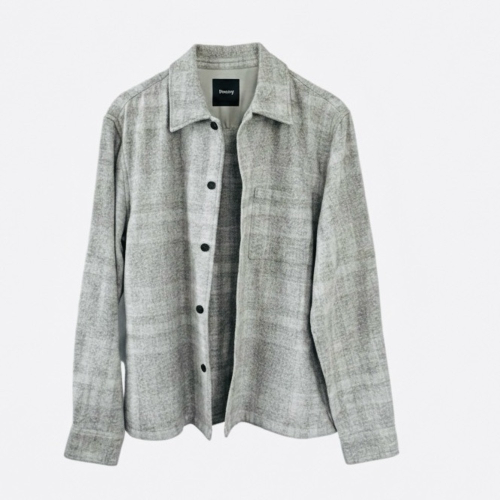 Theory Shaded Plaid Shirt Jacket. Men’s Size Medium - Picture 3 of 4